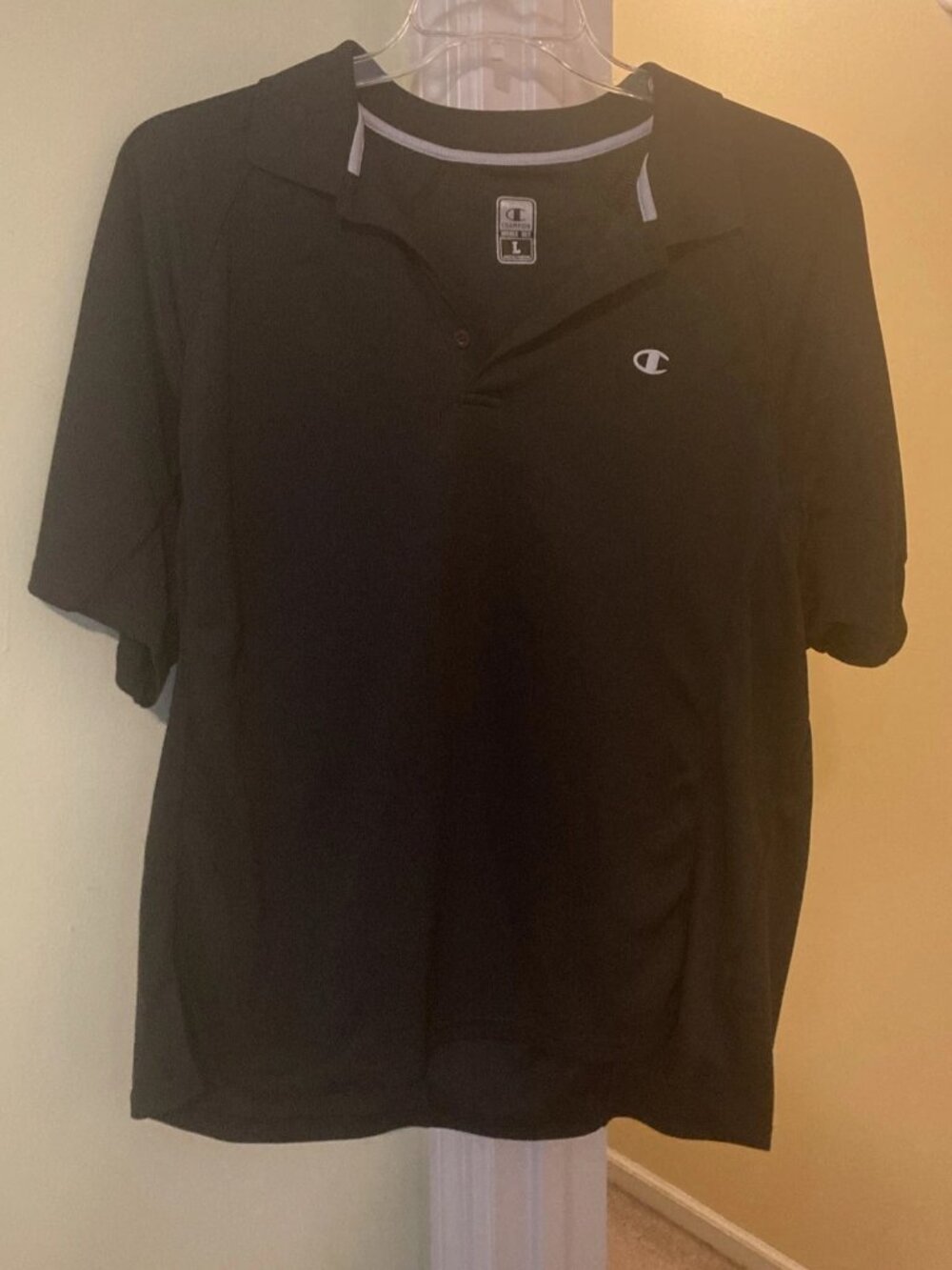 Men’s Large Champion Black Polo